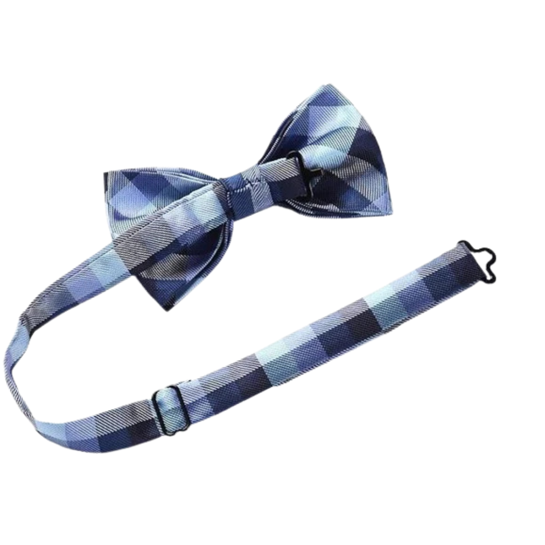 Navy Blue Pre-Tied Polyester Bow Tie for Men